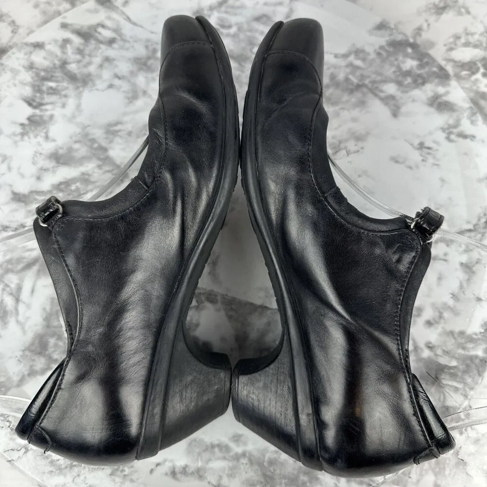 NAOT Womens Low Heel Comfort Mary Jane Size 38/8 Black Leather Round Toe Minimal - Image 6