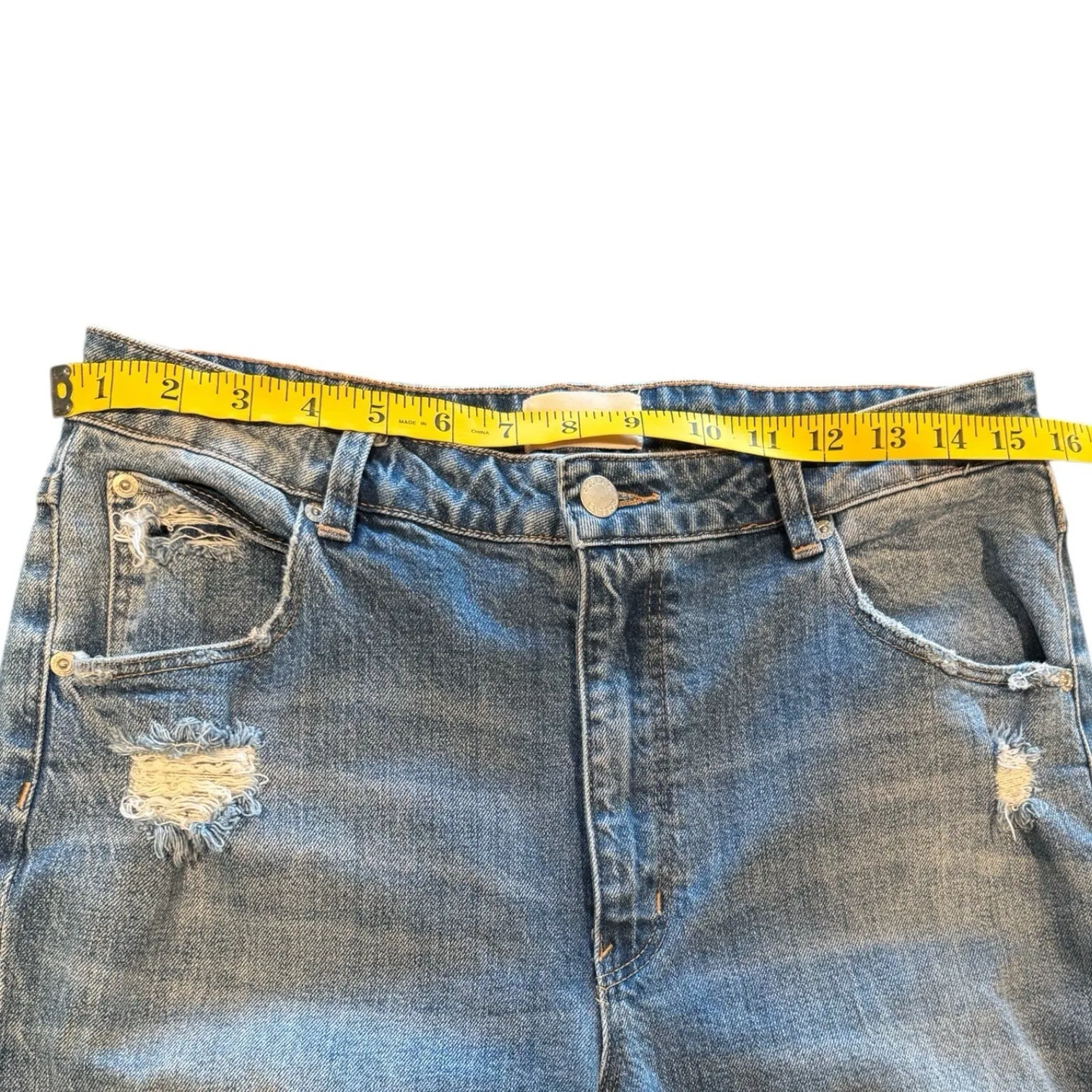 Rolla's Revolve FP Size 30 Miller High Rise Slim Jeans Ripped Knees Distressed Blue - Image 5