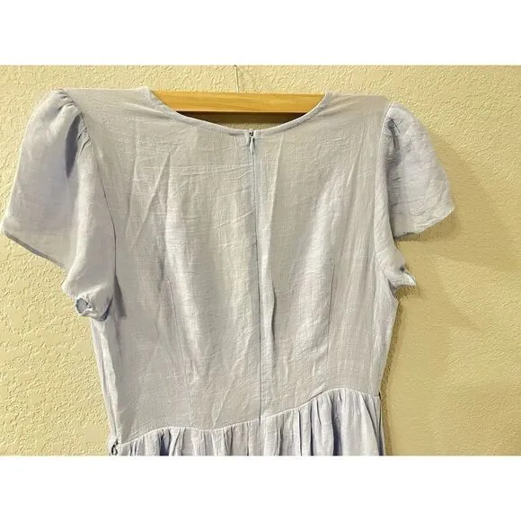 Hello Molly Dress Womens S Blue London Calling Flowy Bohemian‎ Faux Wrap Ladies - Image 3