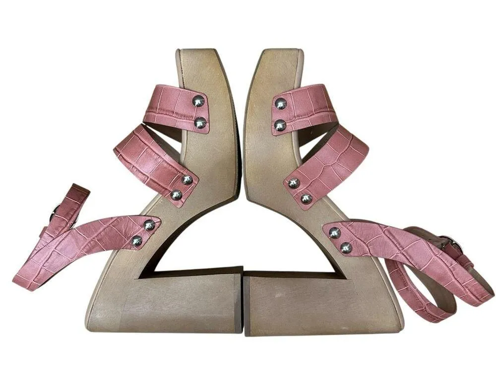 Sam Edelman Women’s 7 US Terracotta Rose Block Heel Ankle Strap Leather Sandals - Image 6