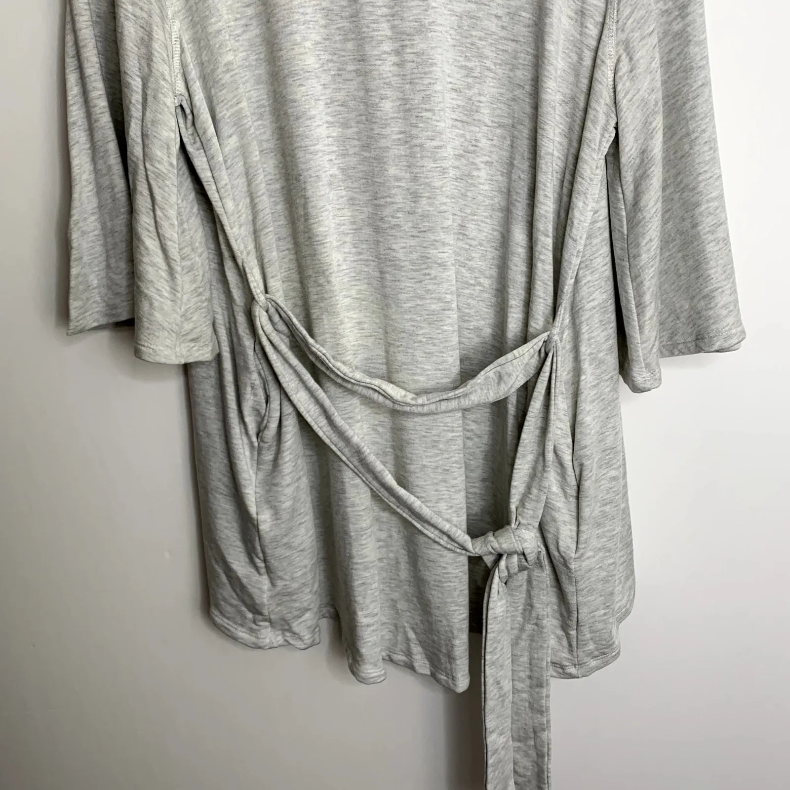 Naked Princess Ava Brushed Terry Short Robe Womens New Large Medium Grey Gray - Image 8