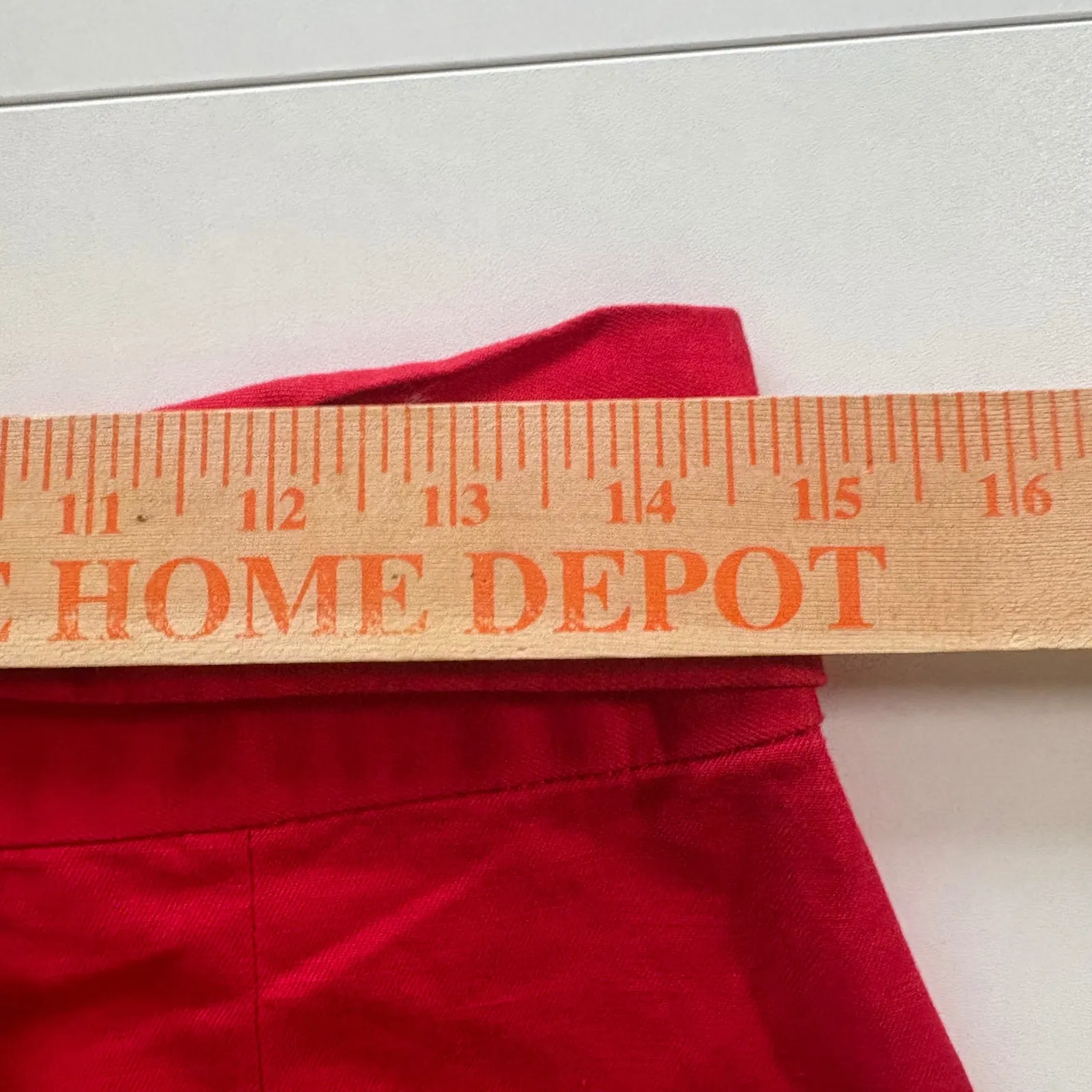 Banana Republic‎ Red Linen Blend Tie Waist Pencil Skirt Size 4 NWT - Image 5