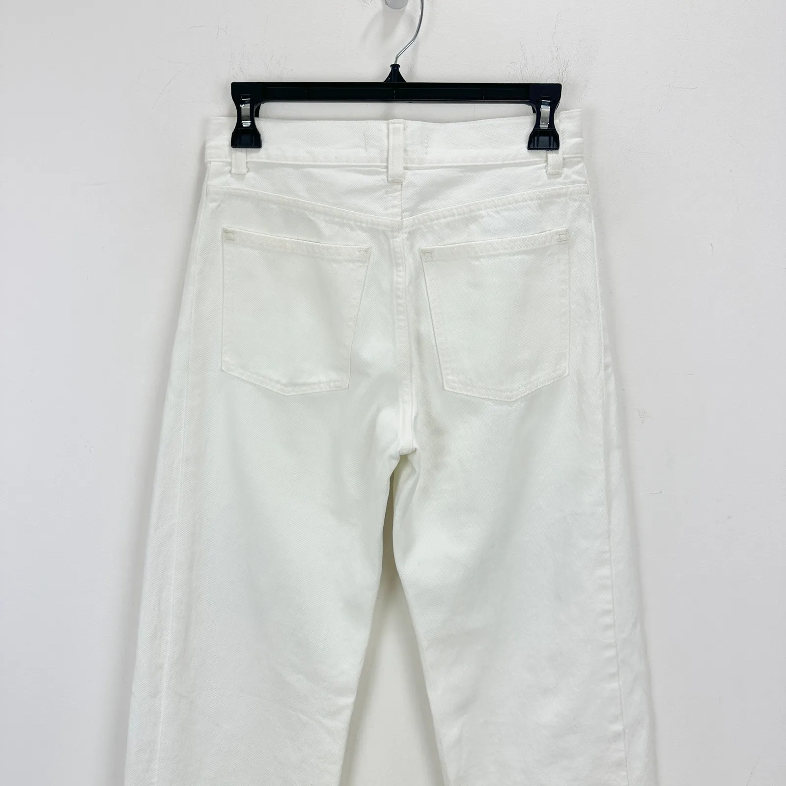 Madewell Pieced Barrel Leg Jeans Tile White Rigid Mid Rise Ankle US 23 NWT - Image 11