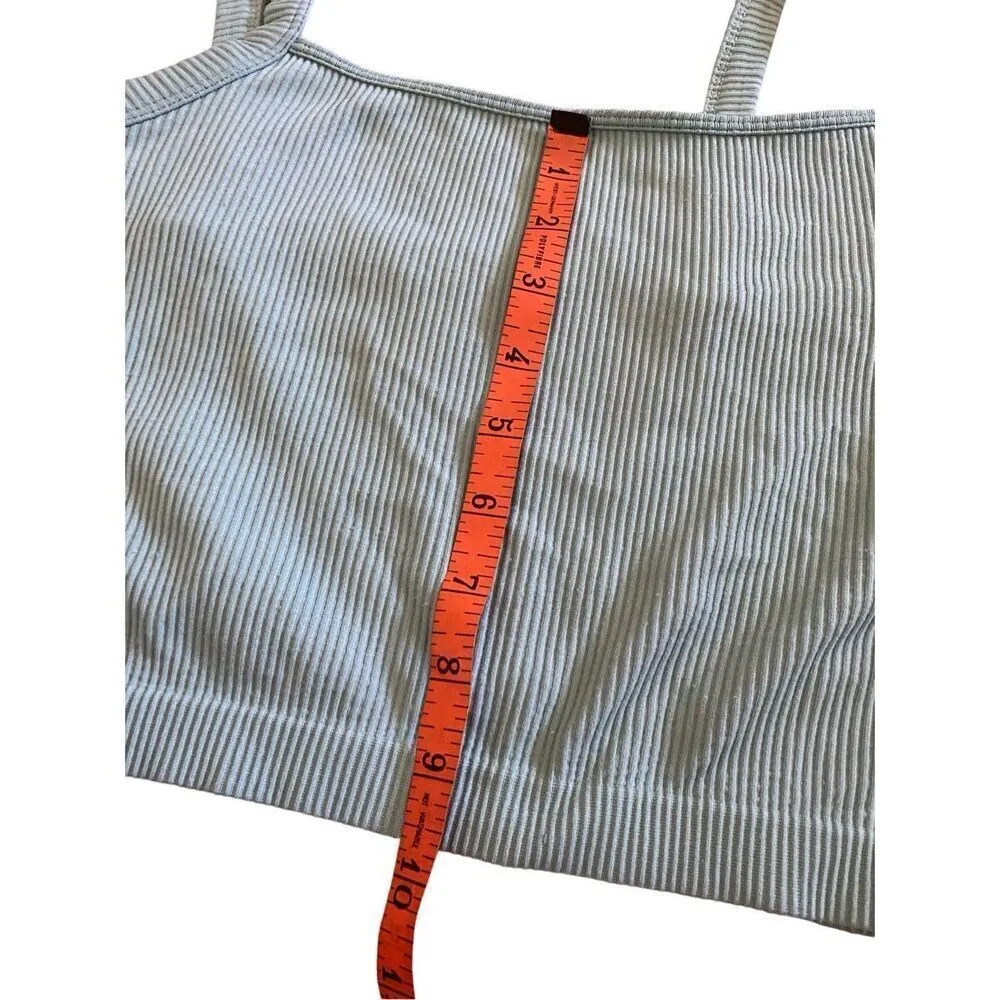 Colsie Ribbed Cropped Cami Tank Top Crop Workout Sleepwear White Size XL - Image 8