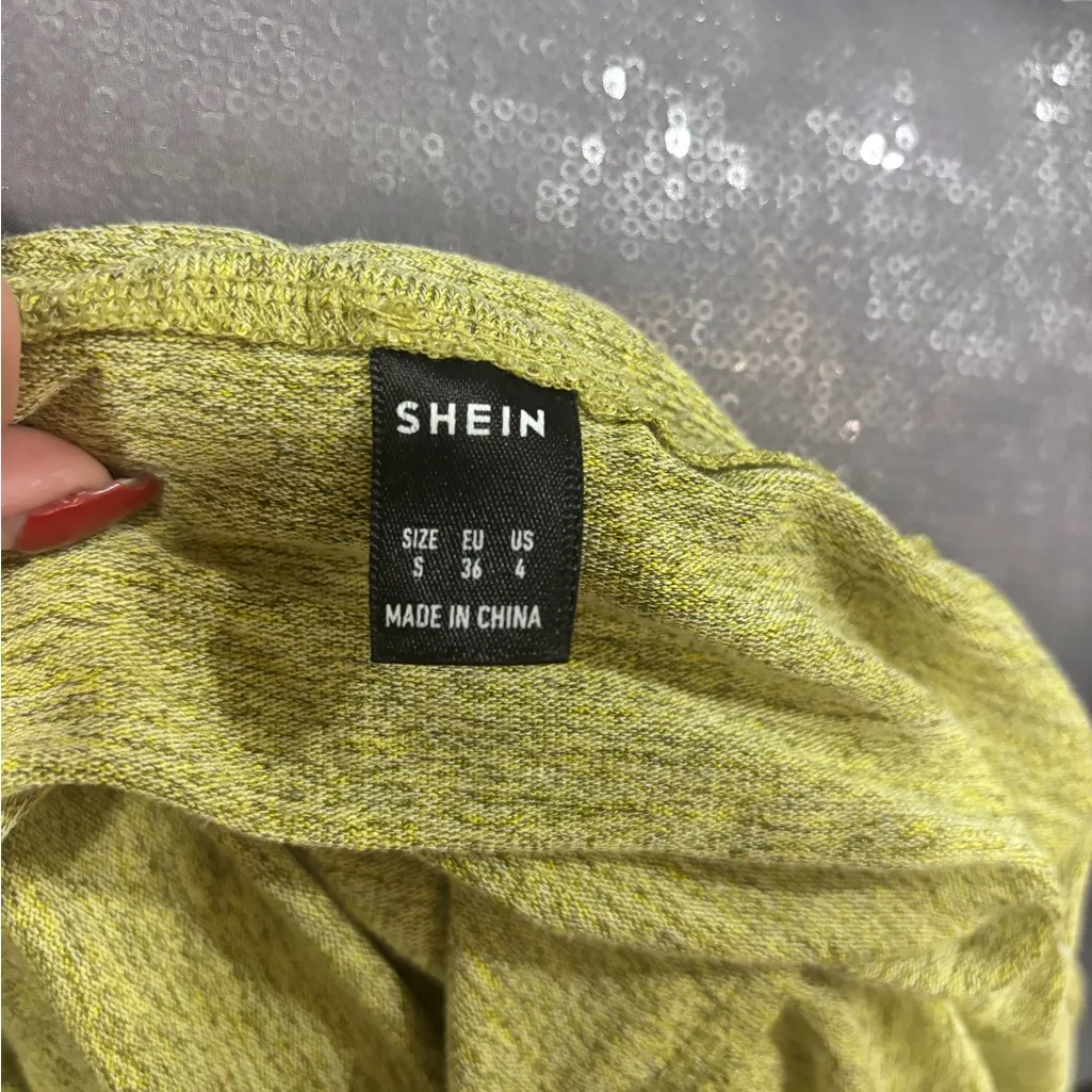 SheIn  Lime Green Halter Mini Dress - Image 8