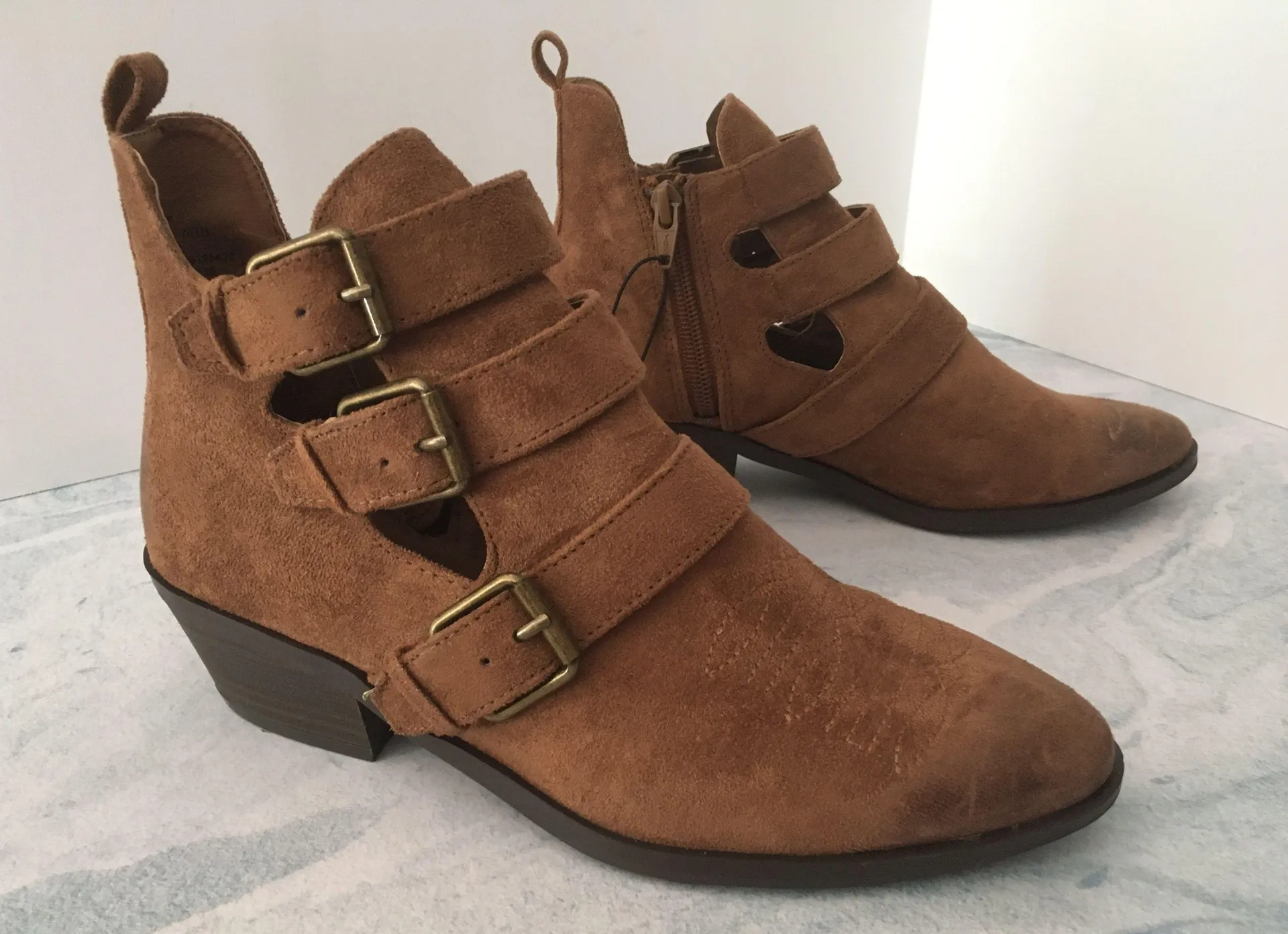 Ankle Boots, Size 7 1/2 Brown - Image 3
