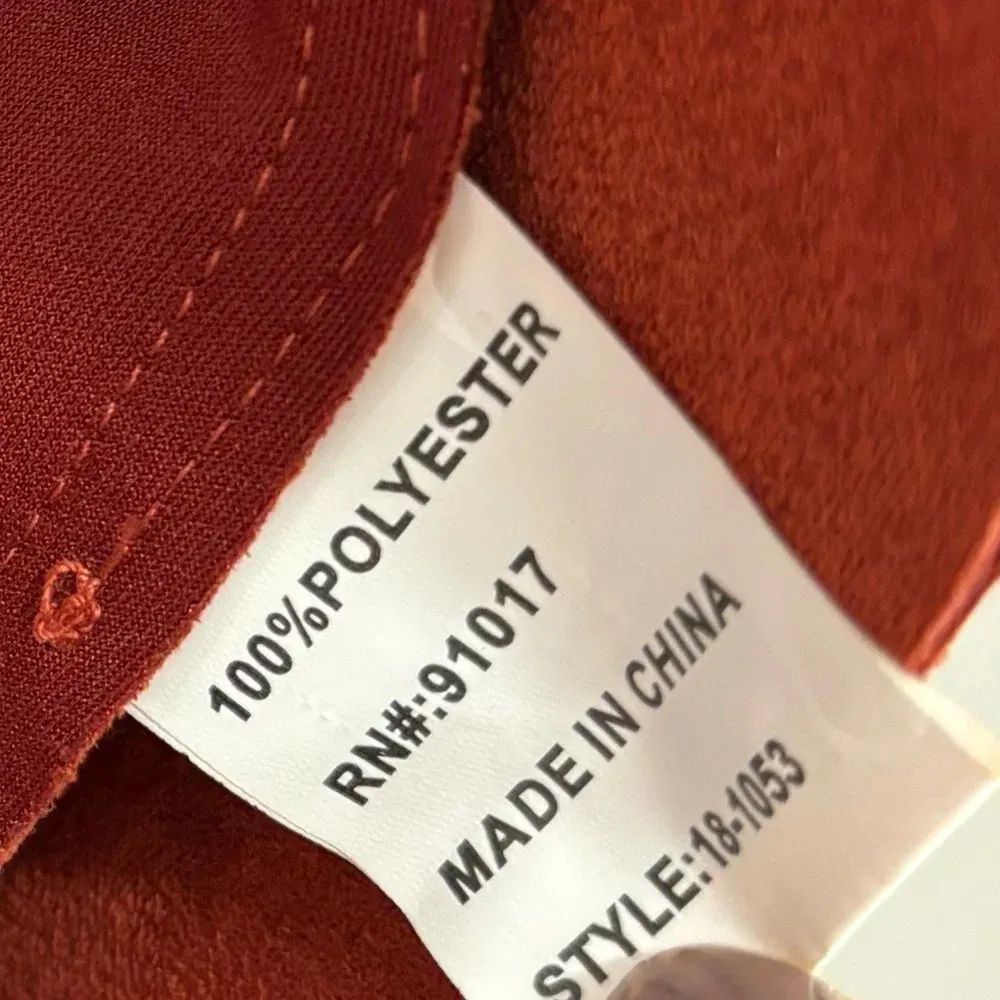 Solitaire  Anthropologie Long Wrap Jacket Coat Rust Orange size Medium with belt - Image 4