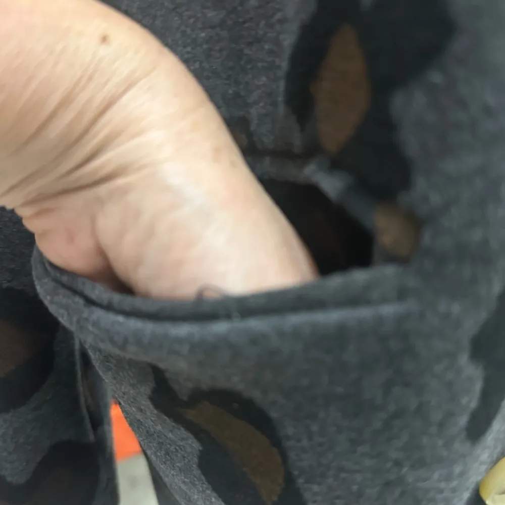 Strut and Bolt Charcoal Leopard Animal Print Long Blazer Jacket Womens Medium - Image 4