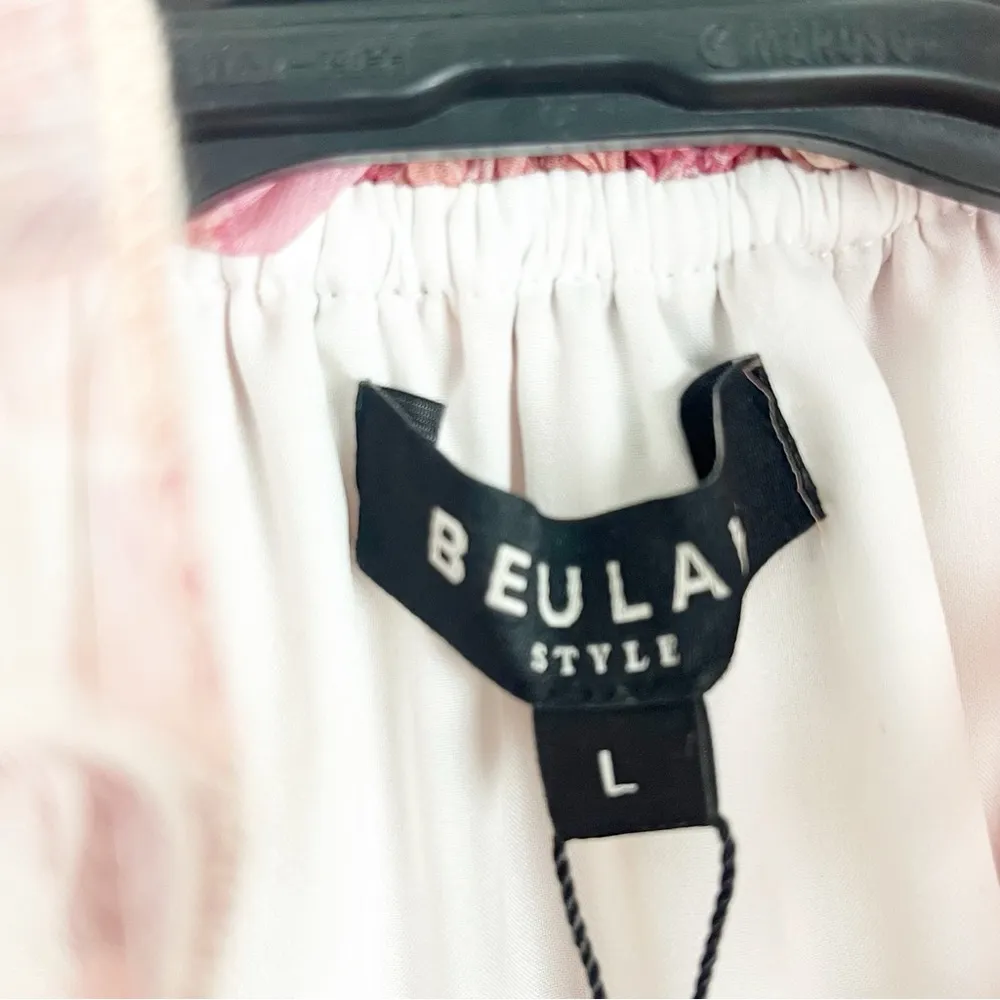 Beulah  Floral Ruffle Trim Lined Tiered Dress, Size Large - Image 2