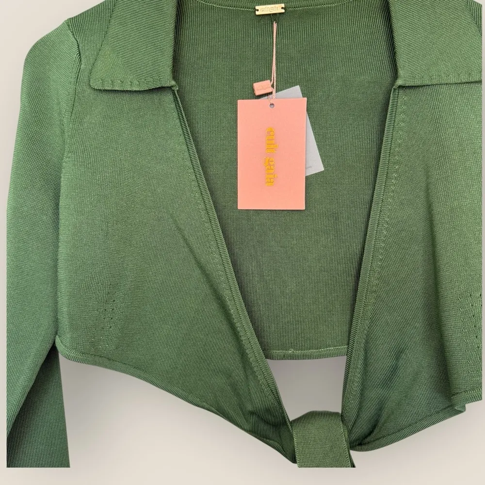 Cult Gaia | Tory Knit Top | Size S | Basil - Image 10