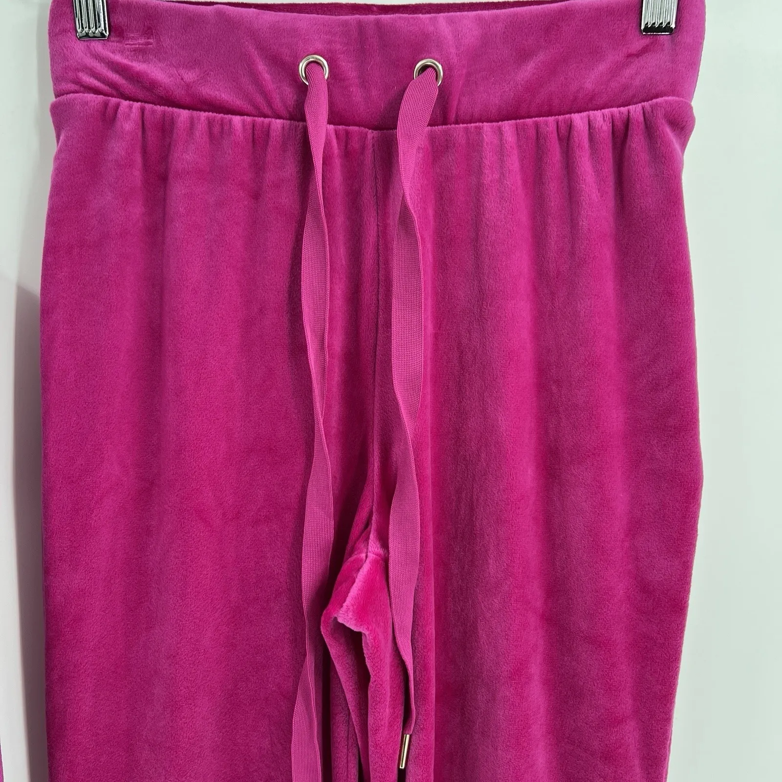 M Magaschoni Pink Velour Velvet Hoodie & Pants Track Suit Matching Set Size XS - Image 3