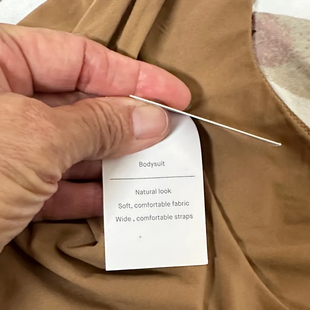 Auden Tan Shapewear Bodysuit Brown Size XL - Image 4