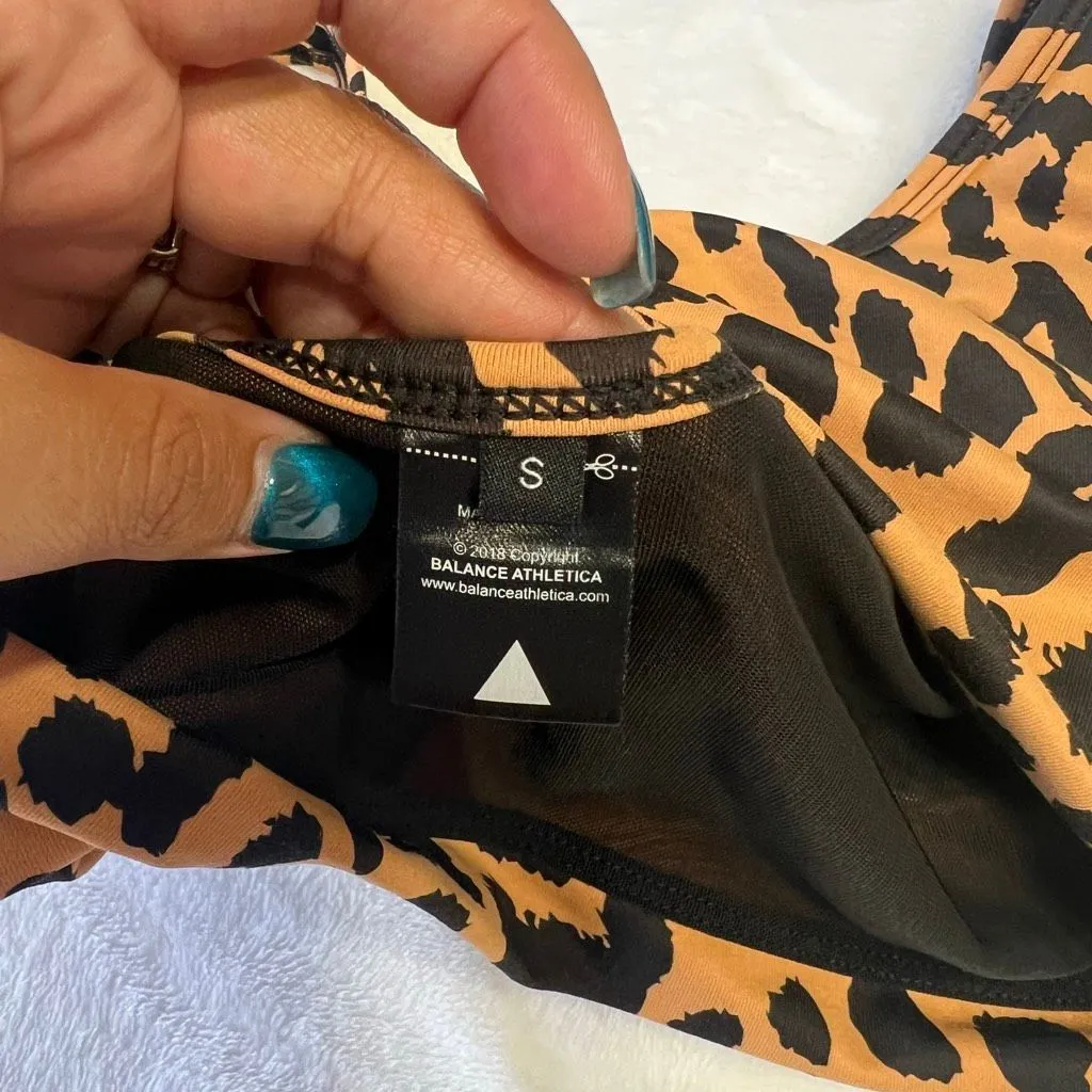 Balance Athletica Cheetah Print Sports Bra Small Women - Image 4
