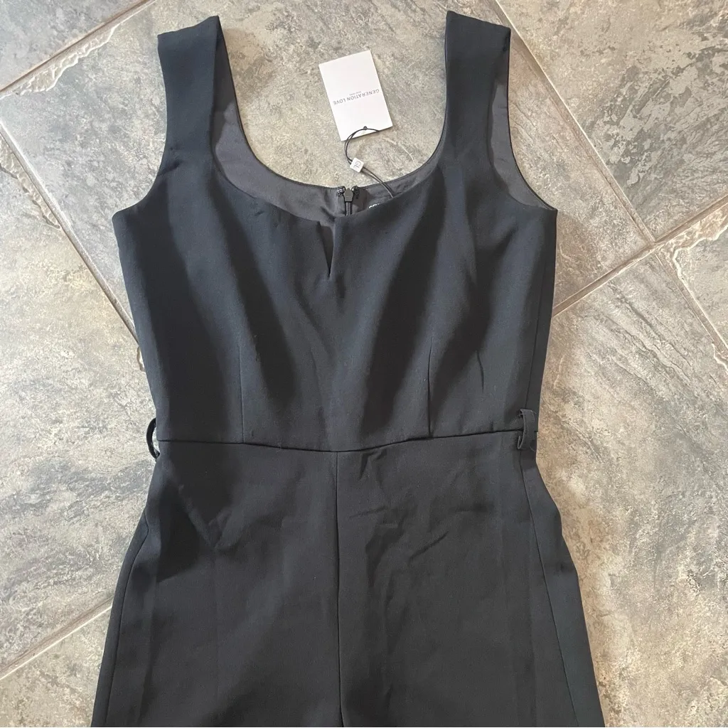 NWT Generation Love Serina Crepe Jumpsuit in Black Sz Small $365 - Image 2