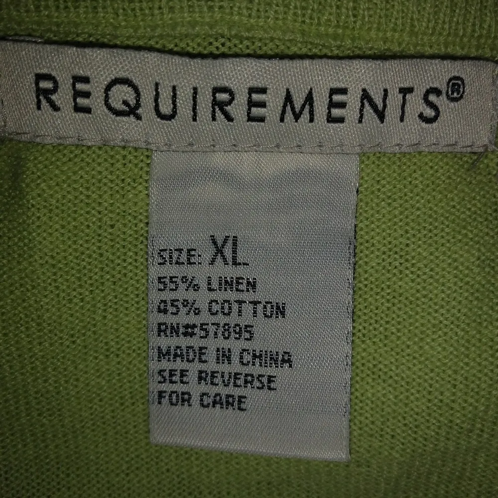Requirements XL Lime Sweater Top Plus - Image 2