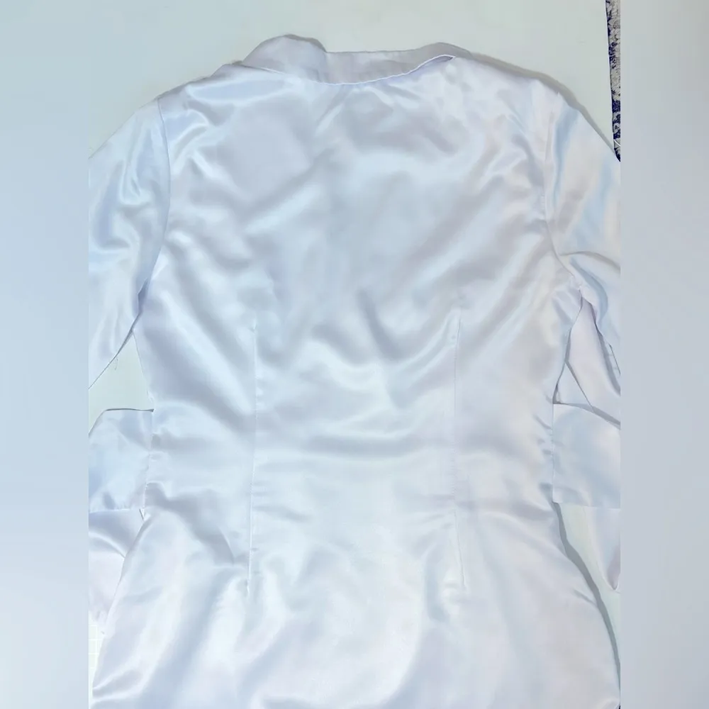 NWOT More to Come Shanelle Blazer Fringe Dress in White, size M White Size M - Image 9