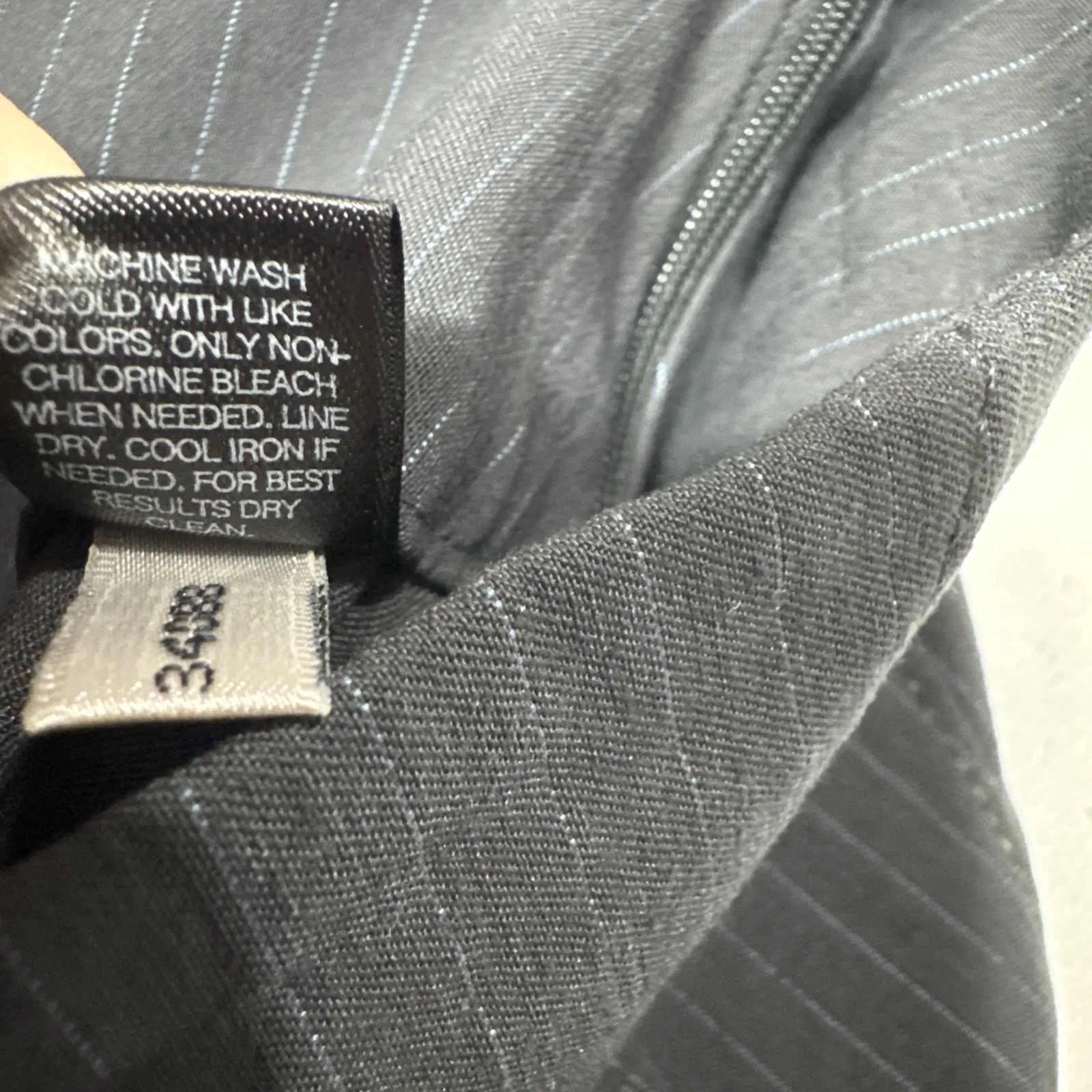 Express Design Studio Pencil Skirt Womens Sz 0 Gray Pinstripes High Rise Bodycon - Image 14