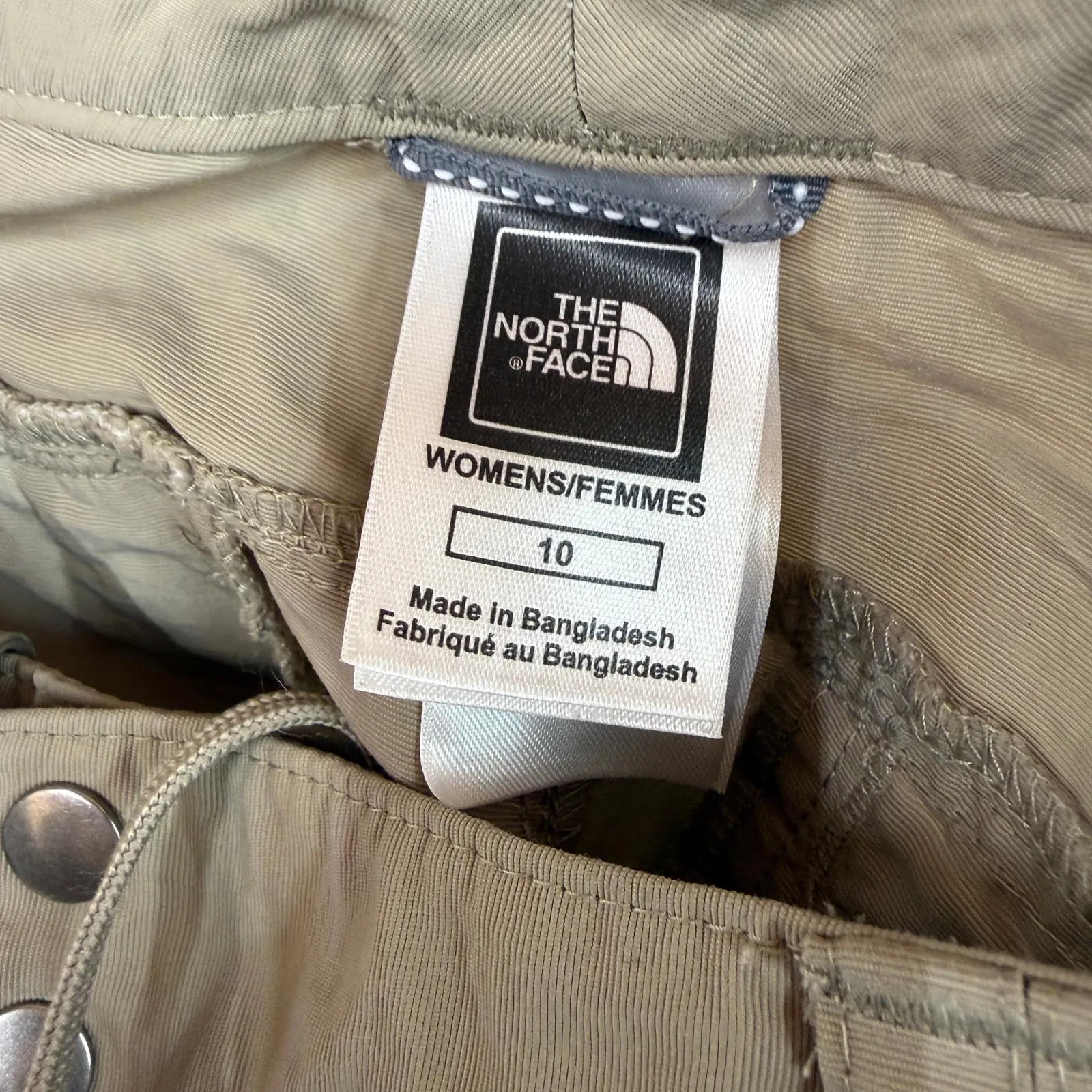 The North Face Women's Nylon Khaki Hiking Convertible Shorts / Pants Size 10 - Image 4
