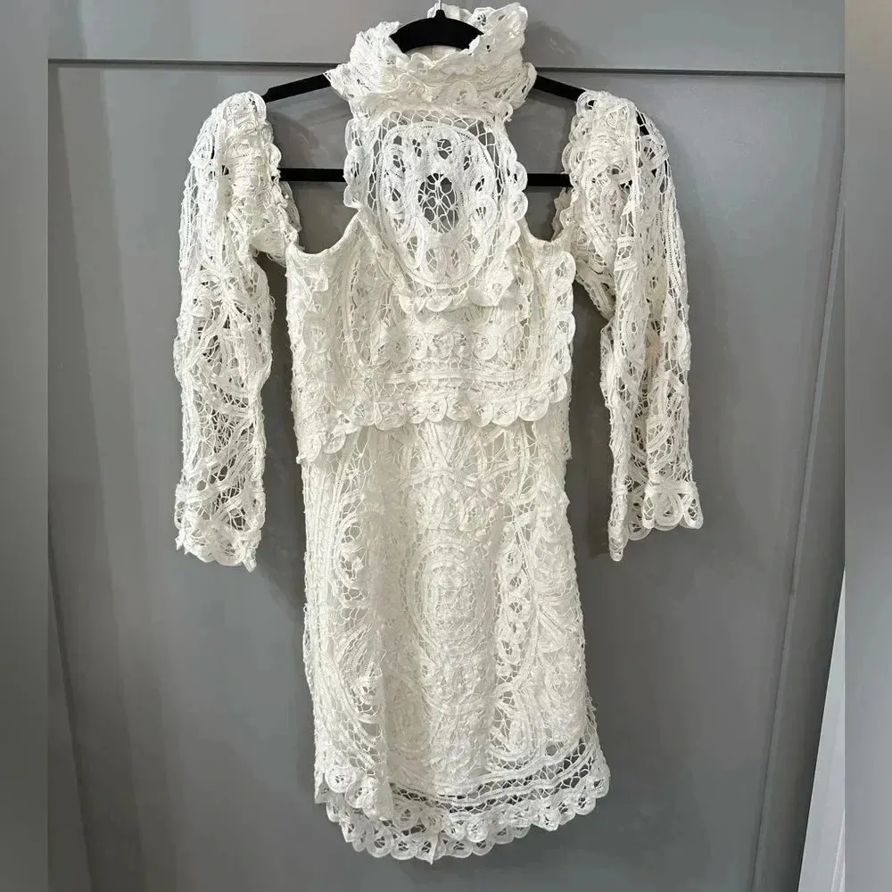 Free People Olympia Lace Bodycon backless Dress Size XS - Image 3