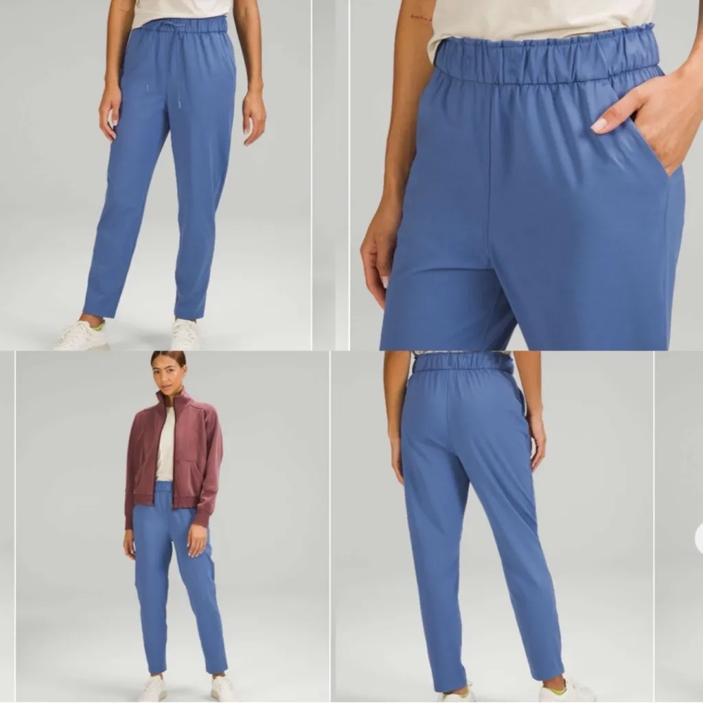 Lululemon Stretch High-Rise Pant 7/8 Length in Water Drop Size 10 Luxtreme Nulu - Image 2