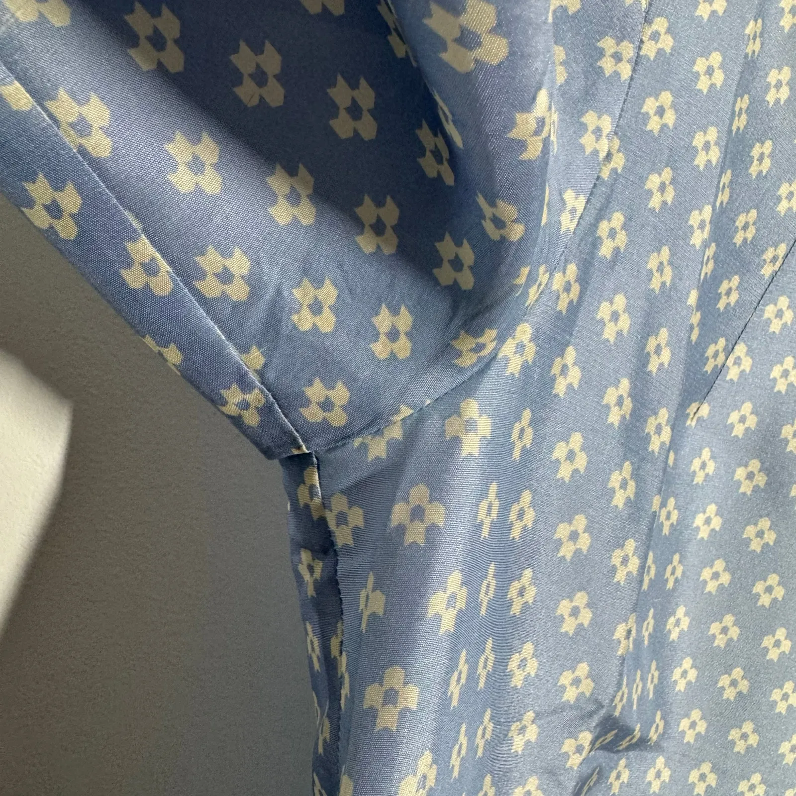 Devon Baer Top Women S Blue Fair Isle Print Peter Pan Collar Quite Luxury Preppy - Image 13