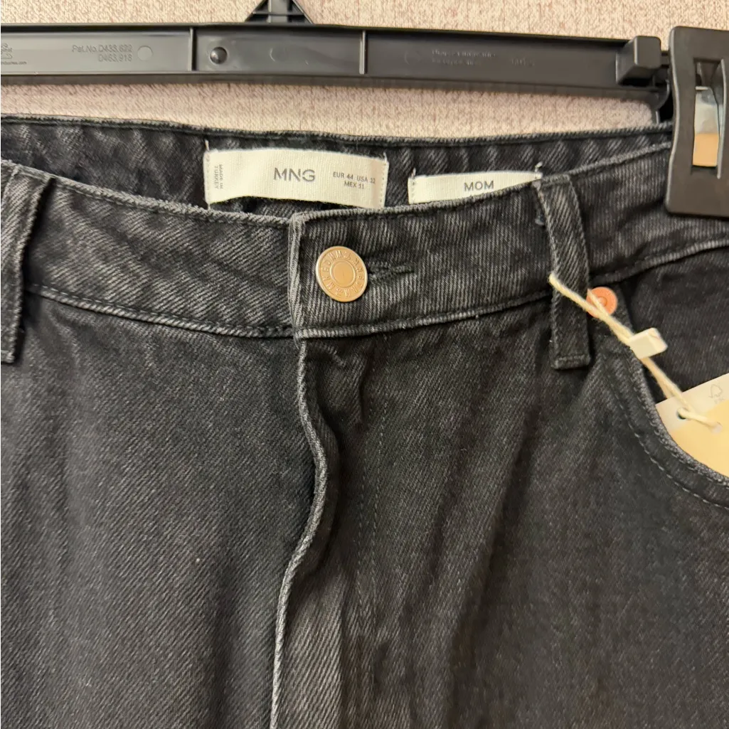 Mango MNG Women Size 12 (44) Mom Jeans High Waist‎ Regular Fit Ankle Length New - Image 3