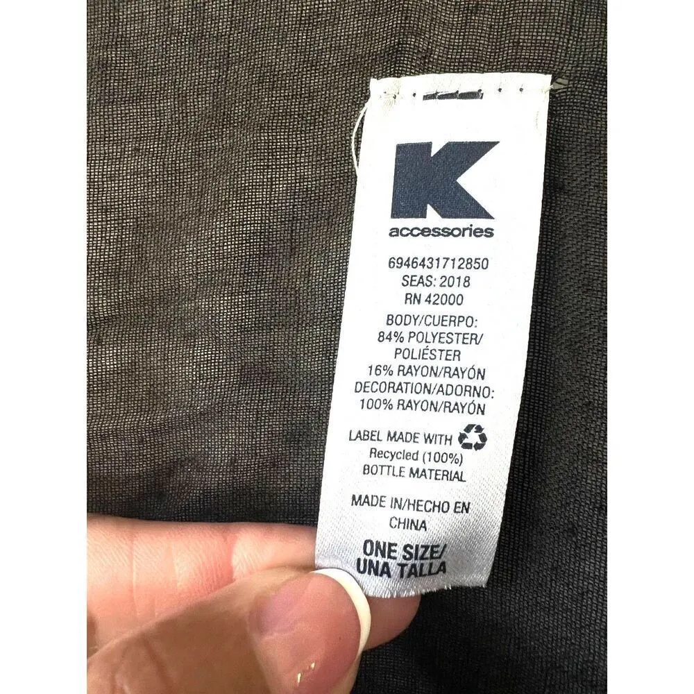 Embroidered floral bloom womens kimono Black white bohemian one size fits - Image 5