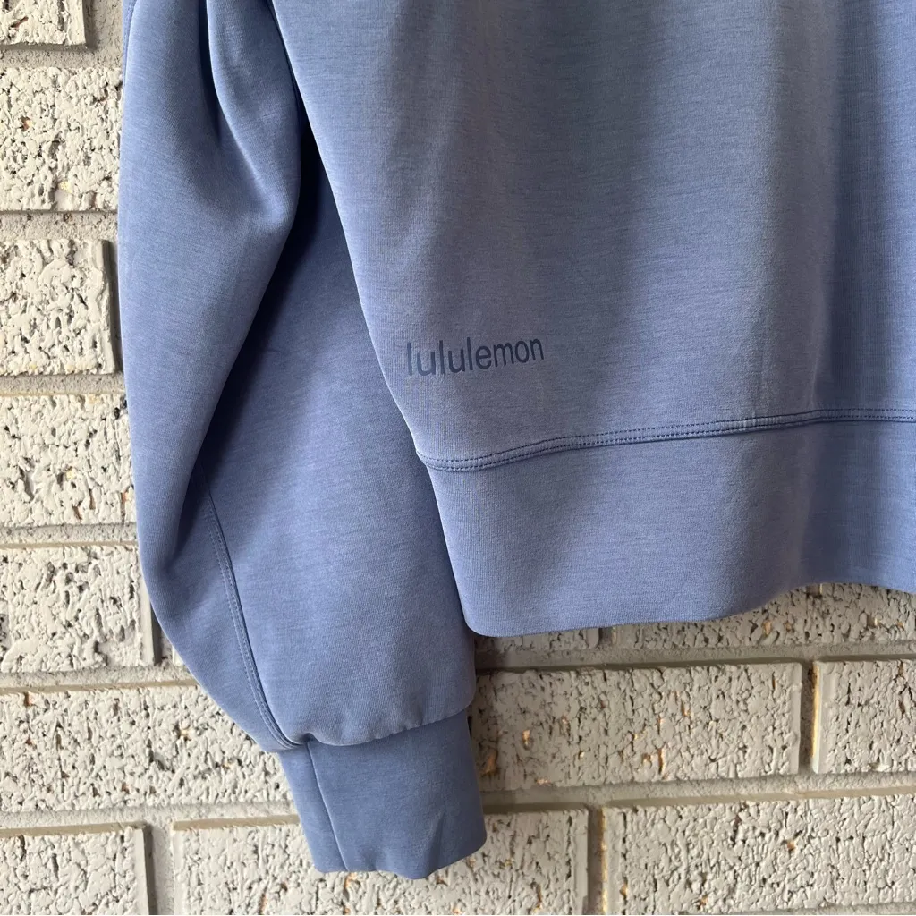 Lululemon  Softstreme Perfectly Oversized Cropped Crew Pitch Blue Size 4 - Image 7