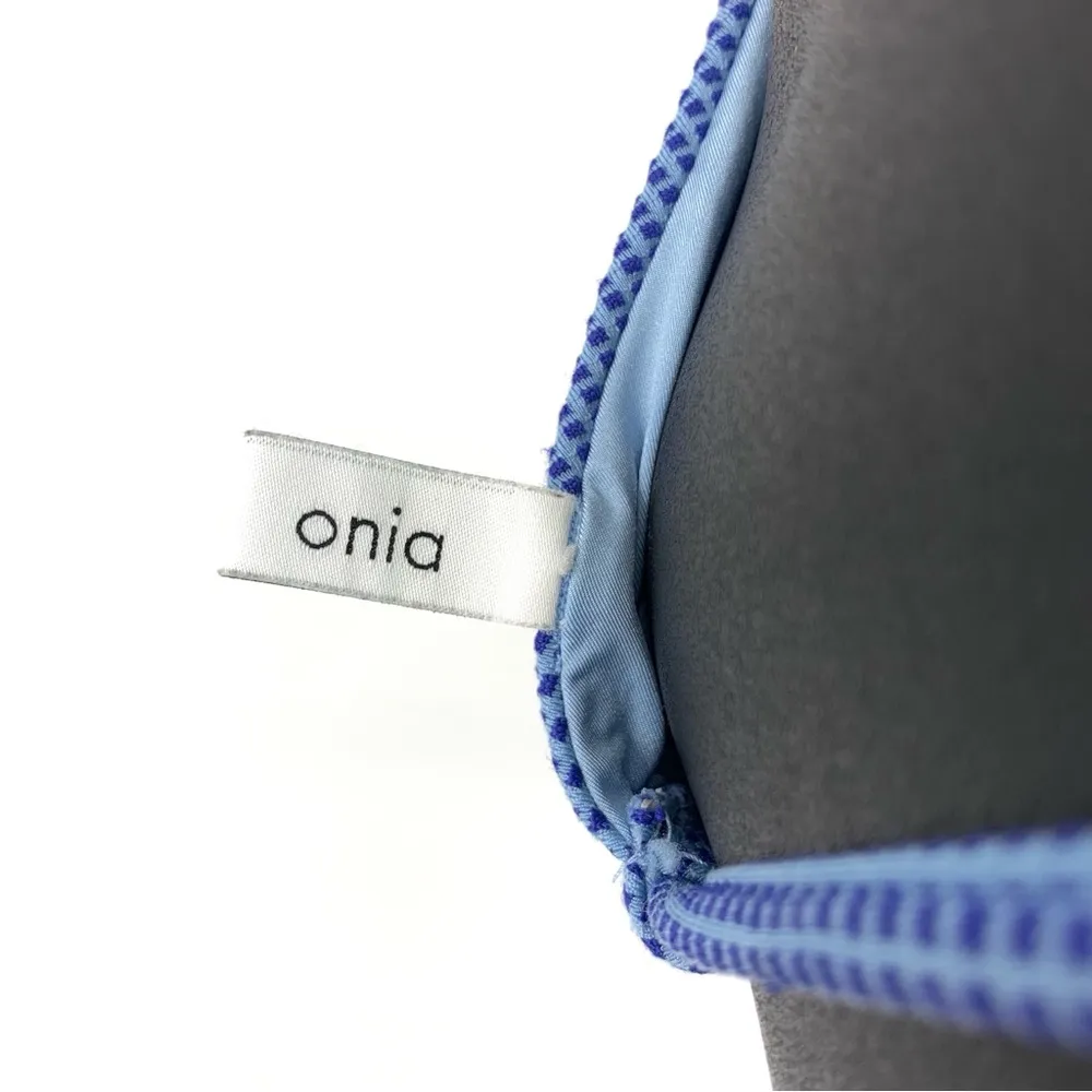 ONIA Alexa Bikini Top Blue Check S? - Image 4