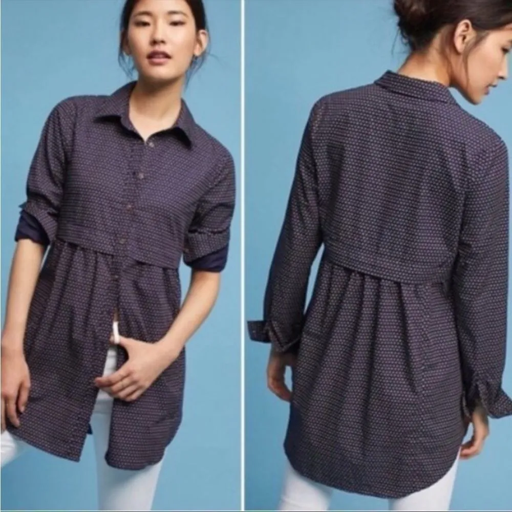 Maeve aled button down empire waist tunic xs - Image 2