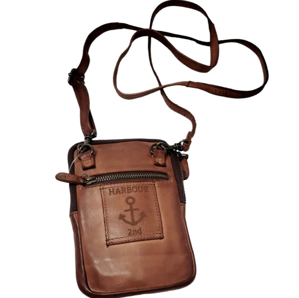 NWT Harbour 2nd Benita Leather Crossbody Wallet Cell Phone Bag 🤎 Brown - Image 3