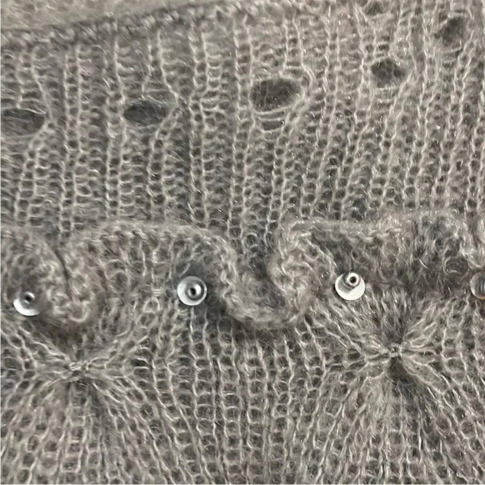 Sundance Gossamer Beauty Pullover small Gray - Image 3