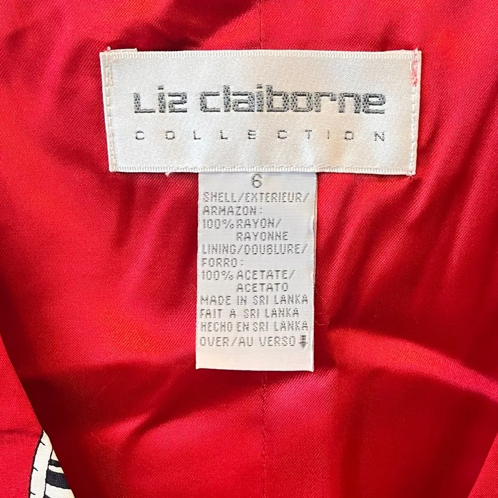 Vintage Liz Claiborne Vest Red Nautical Sailboat 4 6 S Small - Image 4