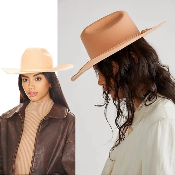 NEW Lack of Color The Ridge Peach Cattleman Wool Cowboy Hat Size Large 59cm - Image 2