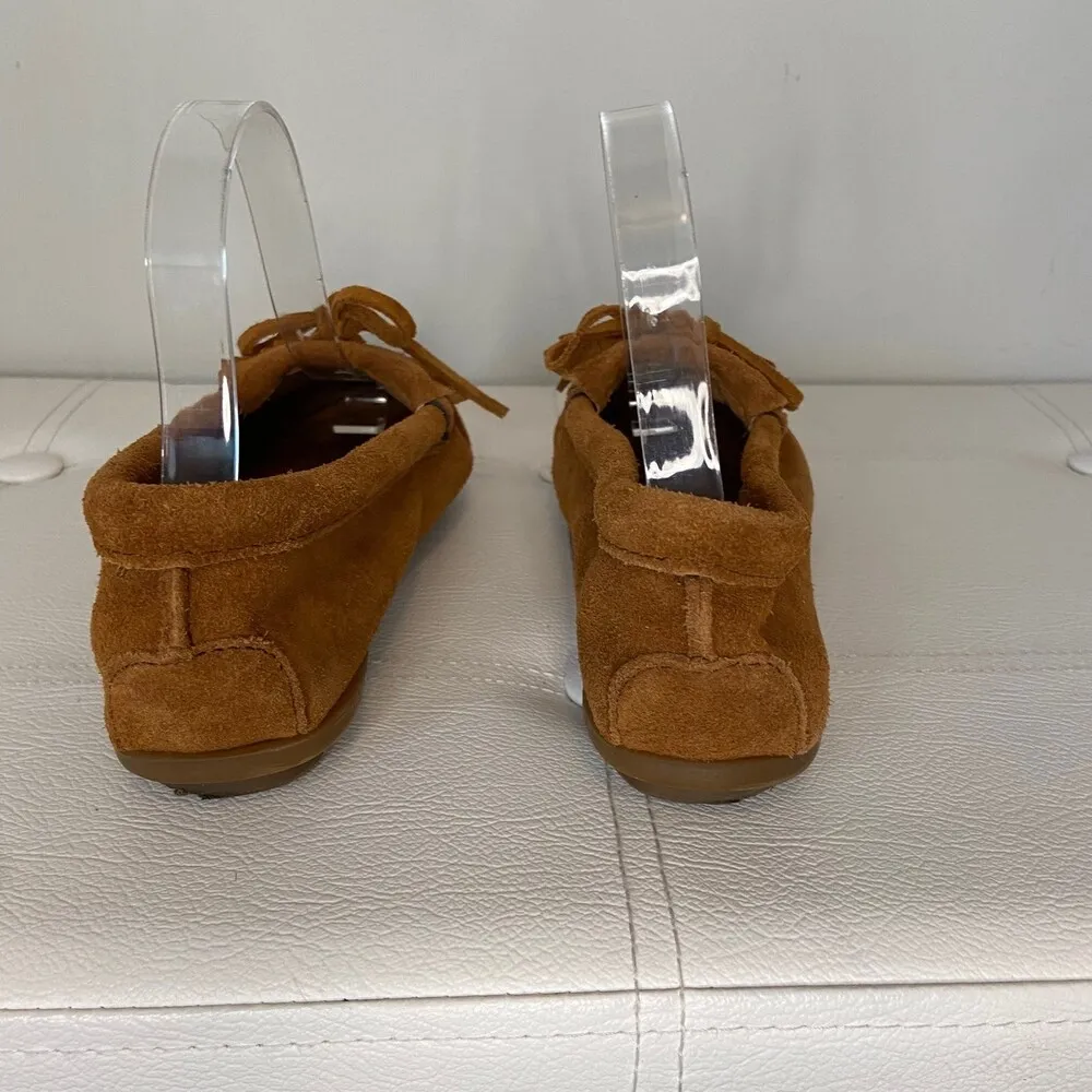 Minnetonka Kilty Tribal Aztec Print Hardsole Slip On Moccasin Sz 7 - Image 6