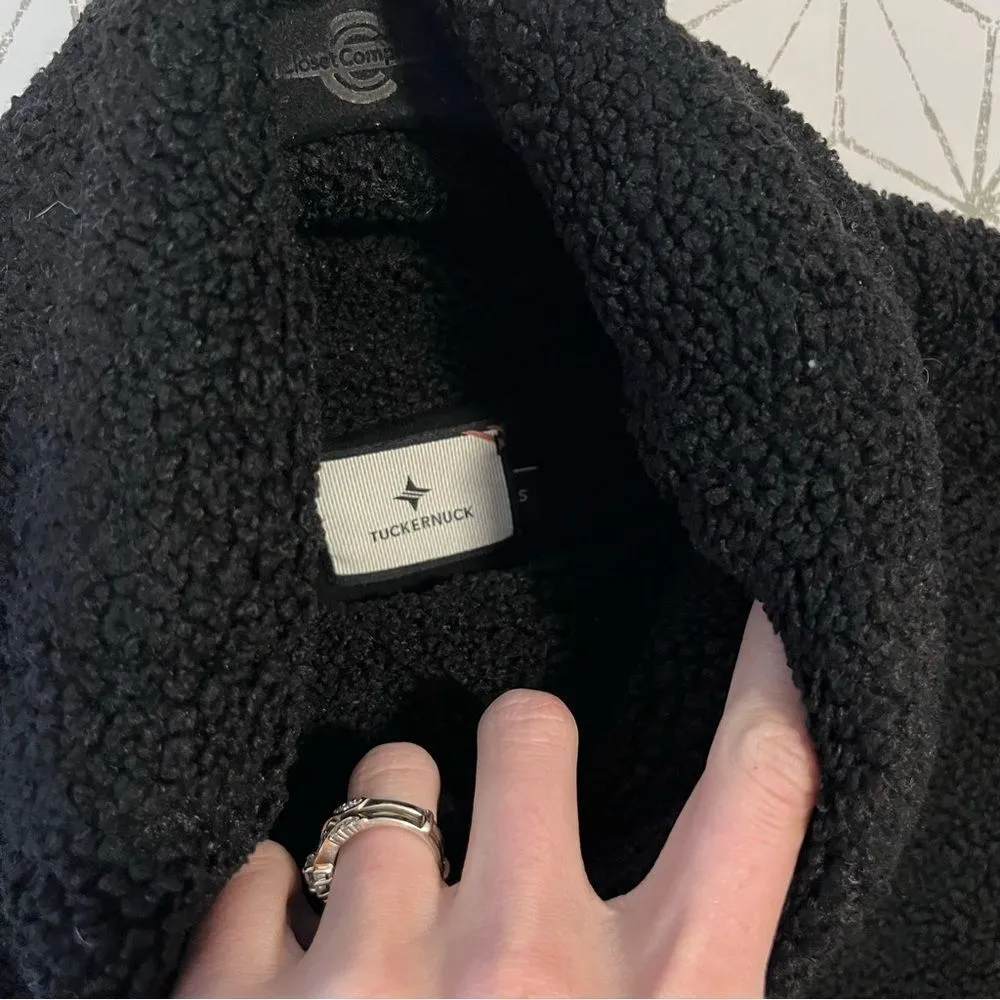 Tuckernuck  Rollins Funnel Neck Black Sherpa Pullover - Image 3