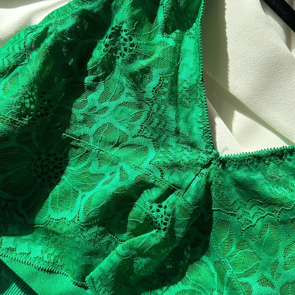 NWT Women’s Lucky Green Aerie XL Lace and Cotton Bralette Crop Top - Image 6