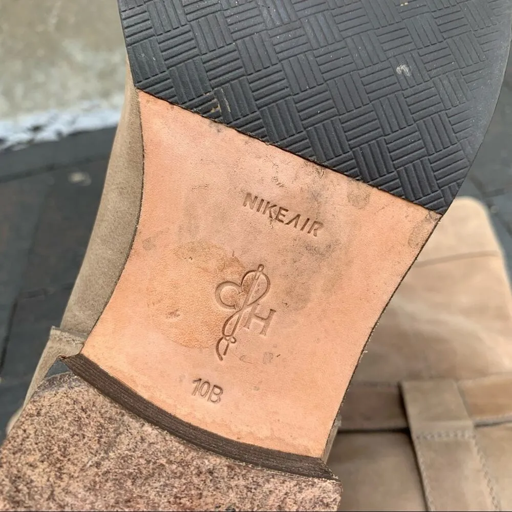 Cole Haan Nike Air beige tan riding moto boots 10M - Image 9
