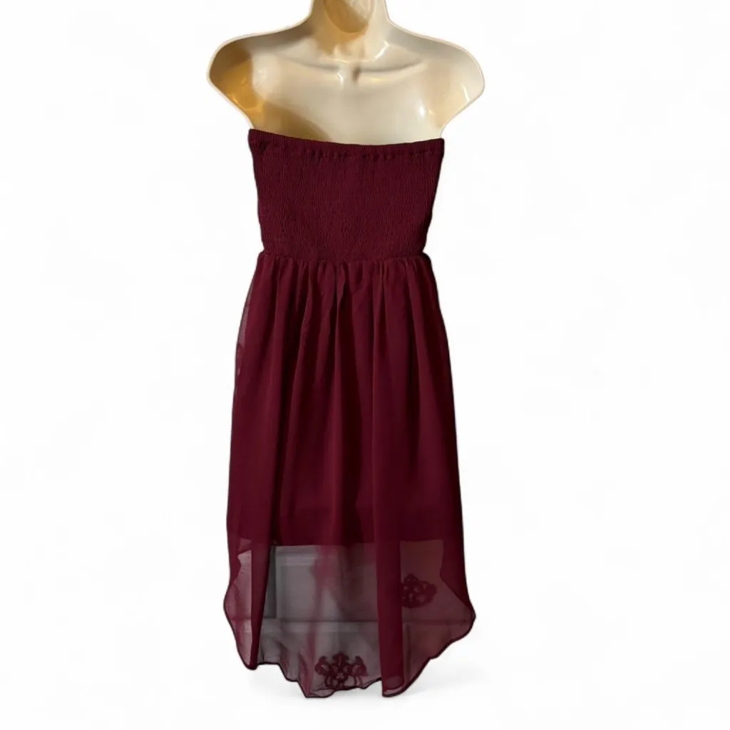 ‎Jeweled Strapless Cocktail/Formal Dress Red Size M - Image 2
