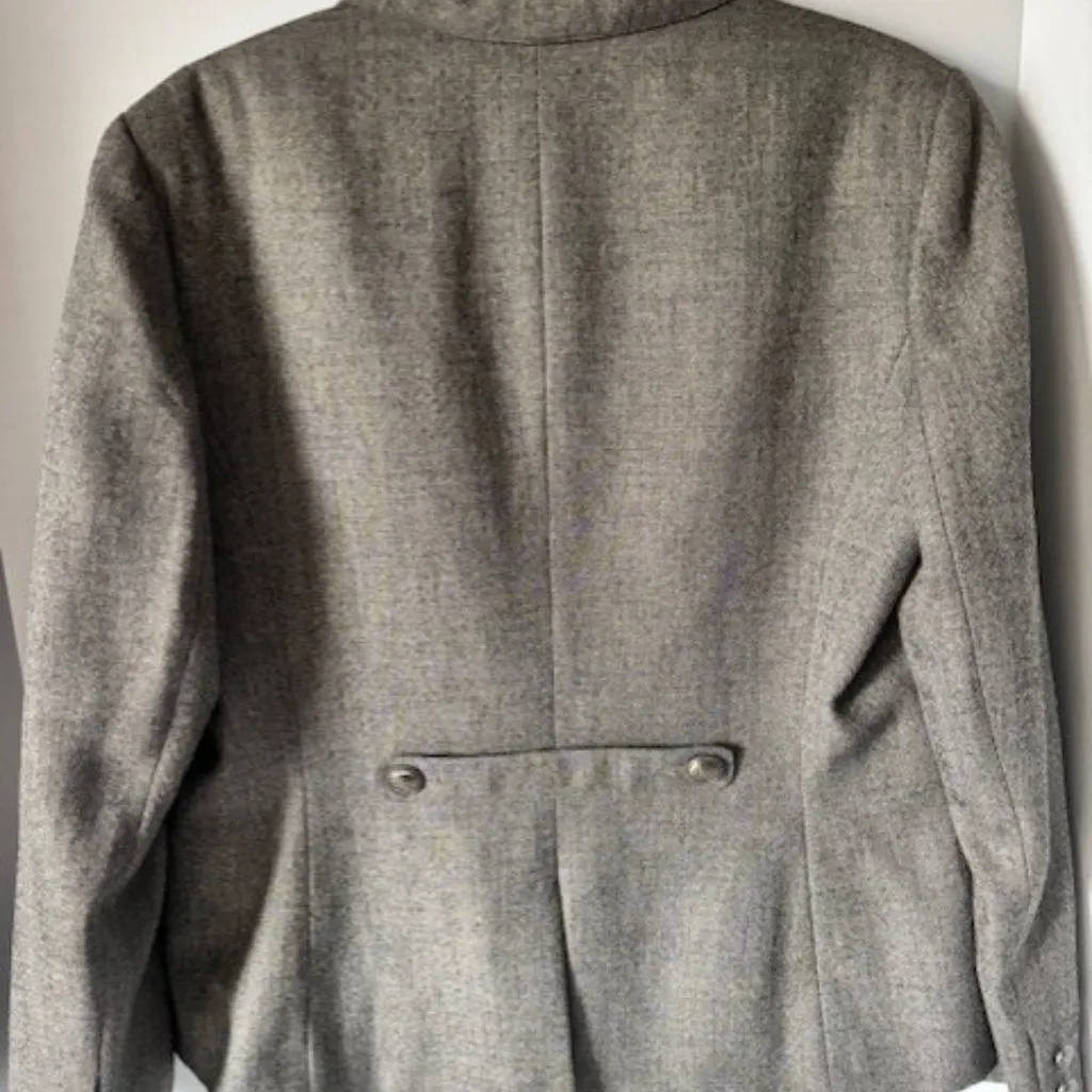 John Meyer Collection Gray Blazer 12 Tailored Timeless Classic Career 1 Button - Image 3