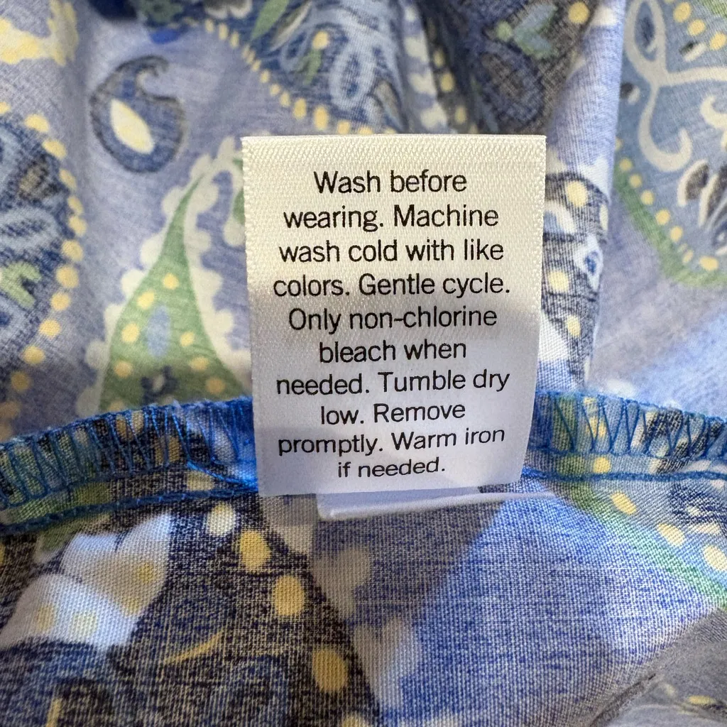 Croft & Barrow Blue Paisley Women's Dress size S - Image 9