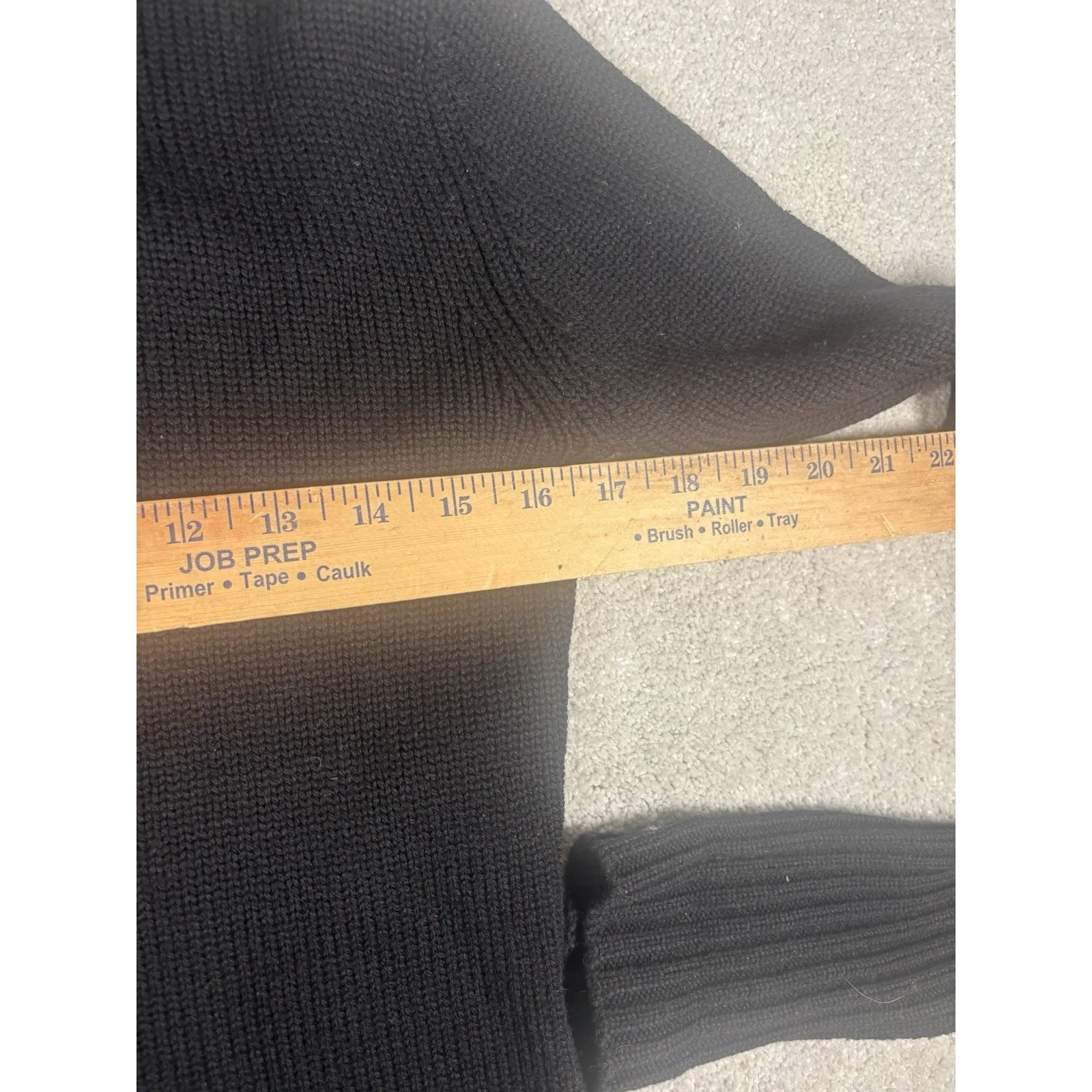 Shin Choi Black 100% Merino Wool Sweater Very Long Sleeves Small - Image 6