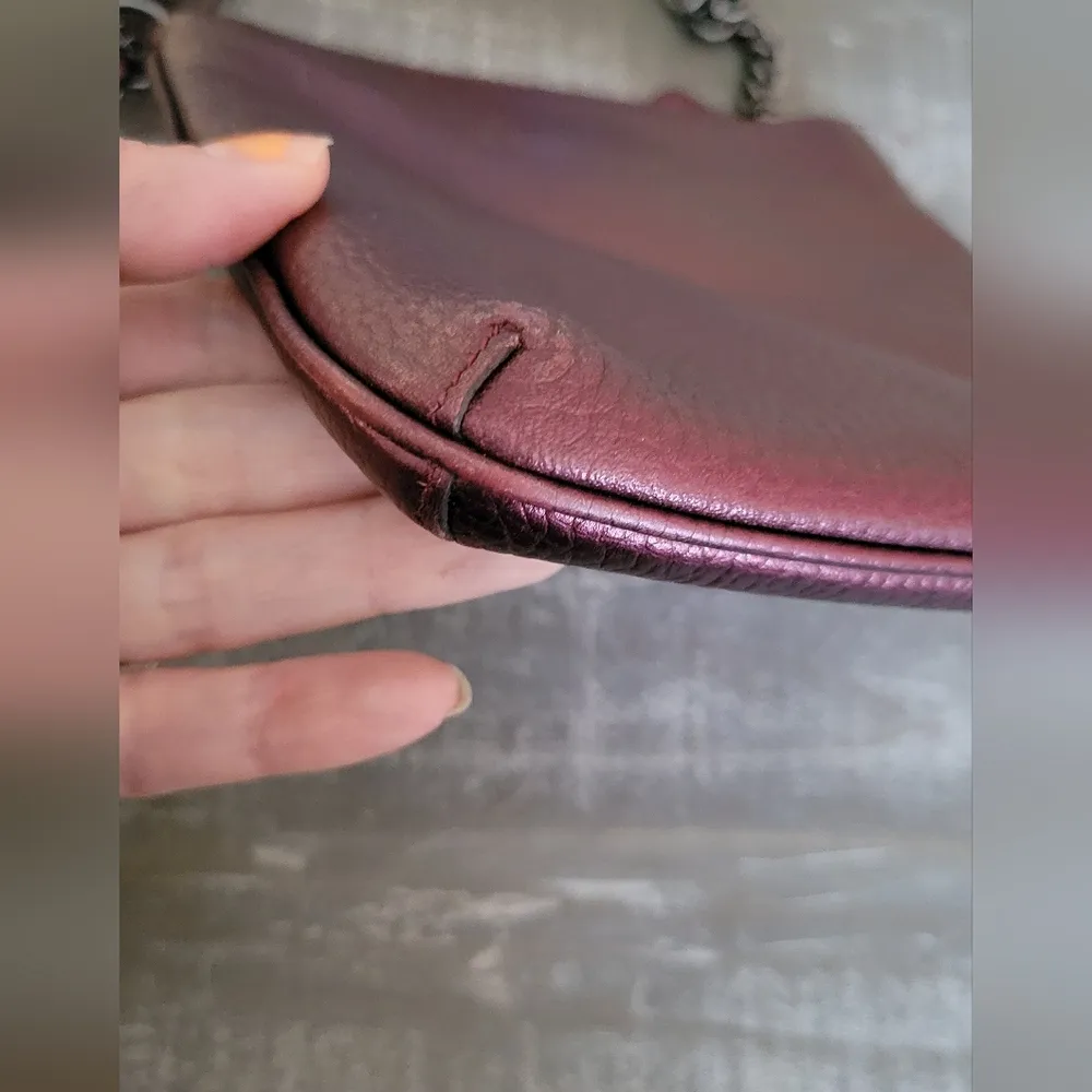 Coach Metallic Cherry Pebble Leather Crossbody Bag - Image 9