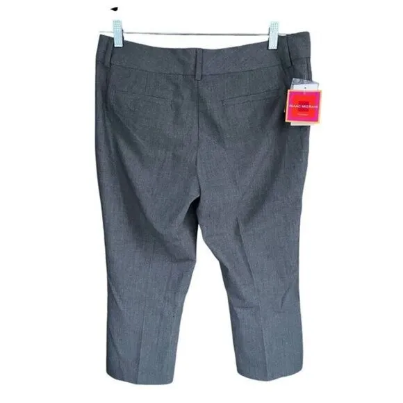 B6 Isaac Mizrahi Women's Ebony‎ Slim Cropped Pants Gray Size 10 NWT - Image 2