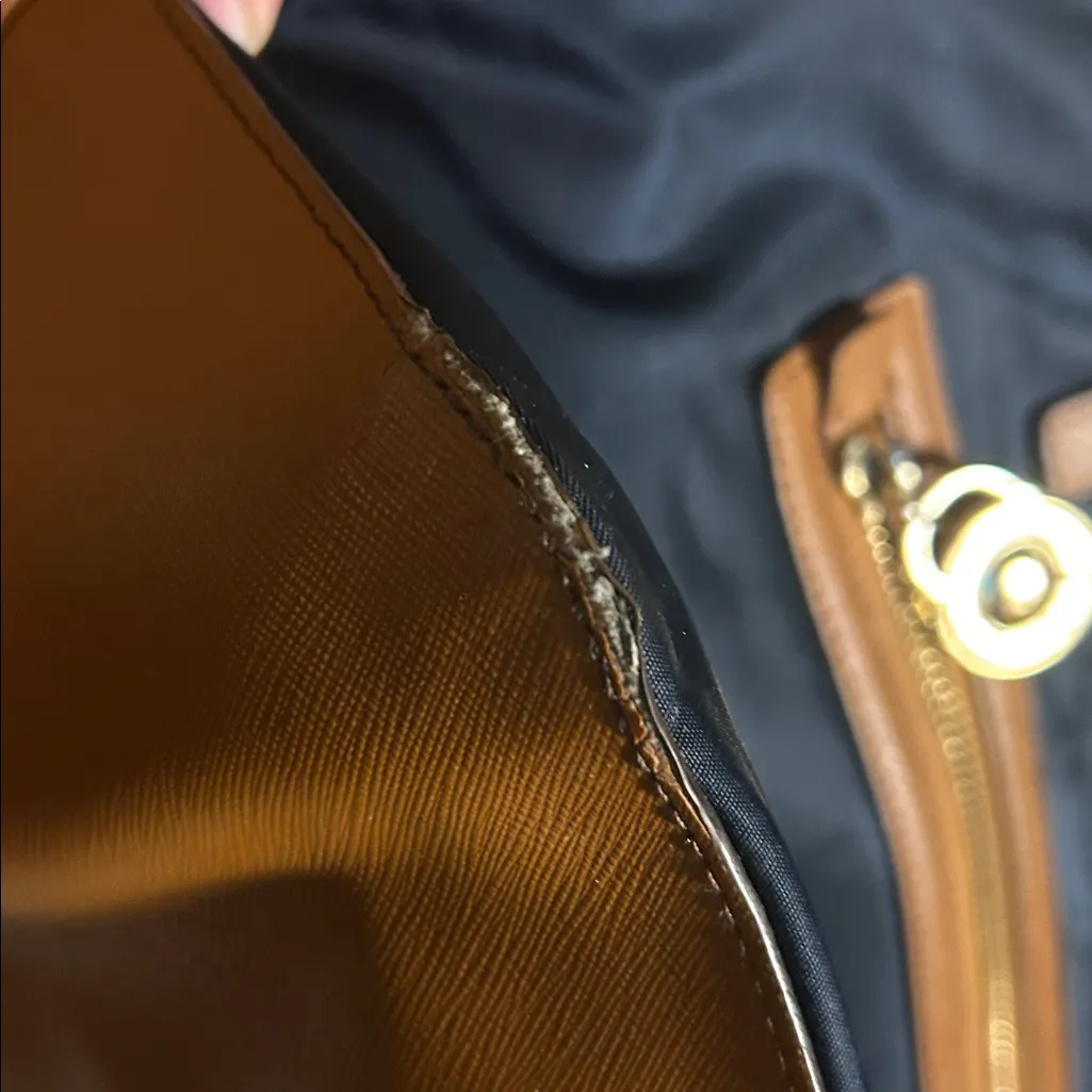 Michael Kors Kempton Tote Navy Blue Nylon Purse - Image 9