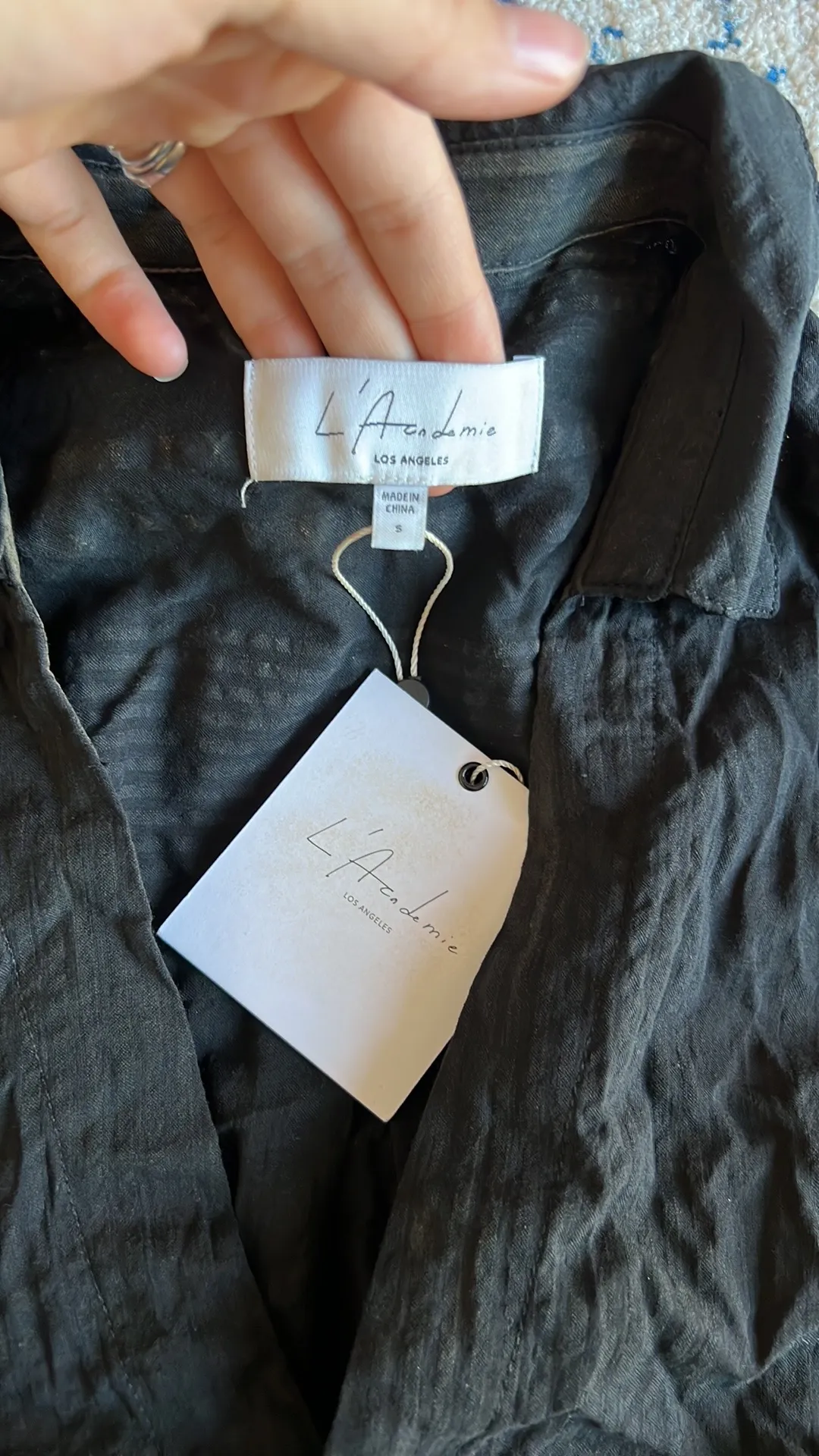 the Court Mini Dress in Black Small NWT - Image 7