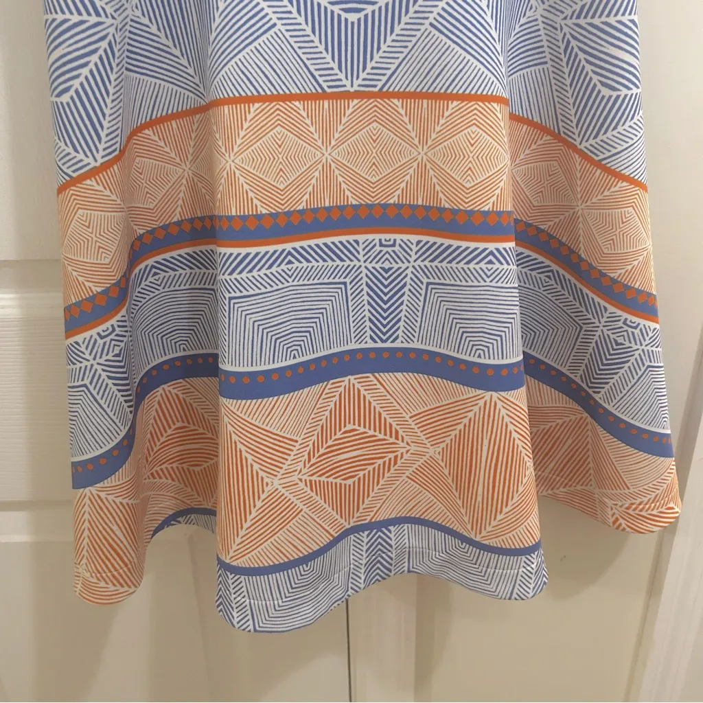 TOWNSEN Talbor Fit n’ Flare Dress Blue & Orange Size 6 - Image 4