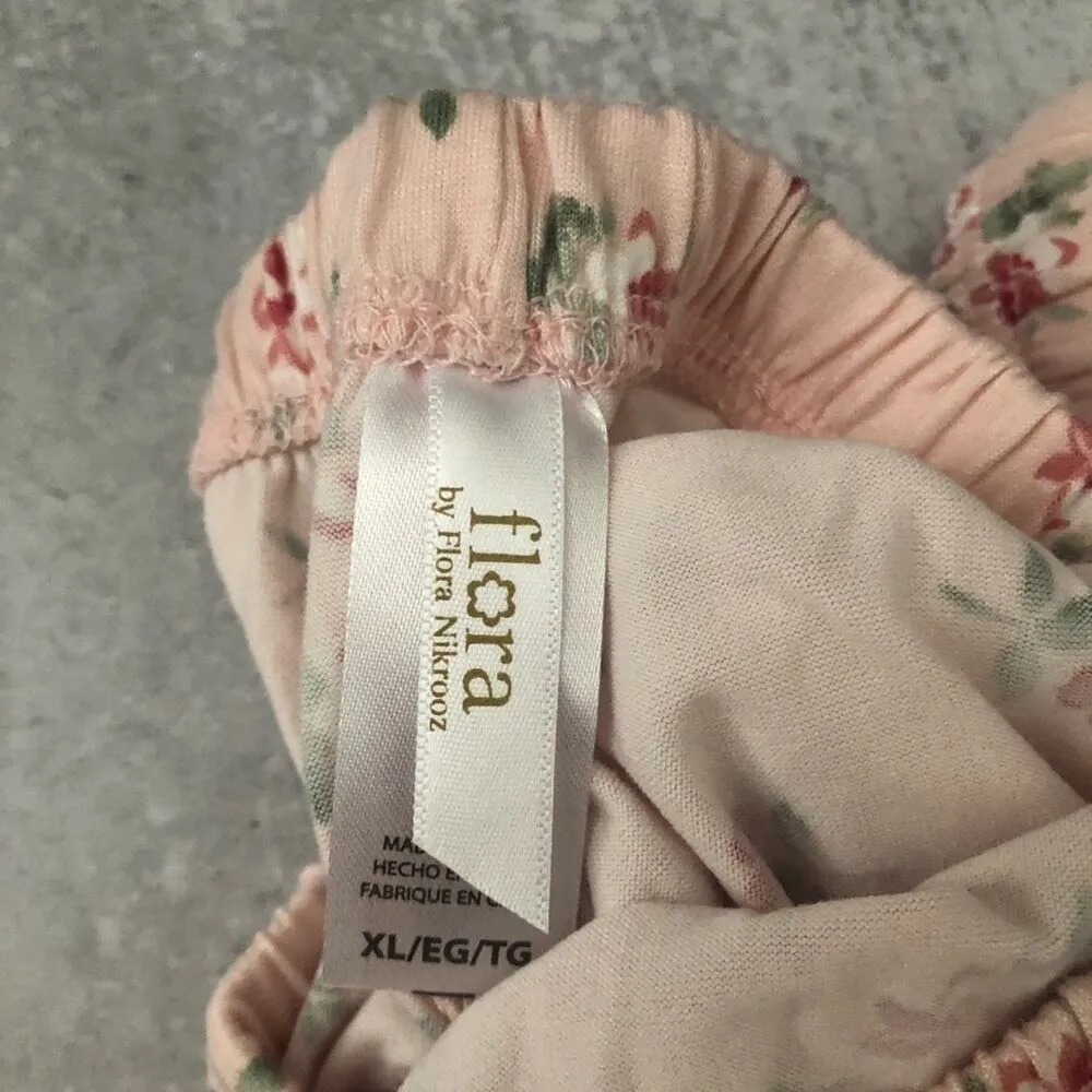 Flora Nikrooz Pink Floral Print Tank Top and Shorts 2 Piece Pajama Set NEW - Image 6