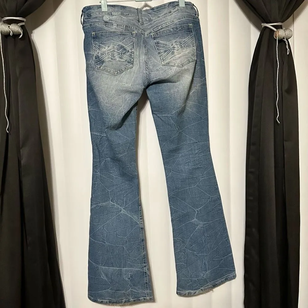 Bongo Fabulous Flare distressed blue denim jeans - Image 9