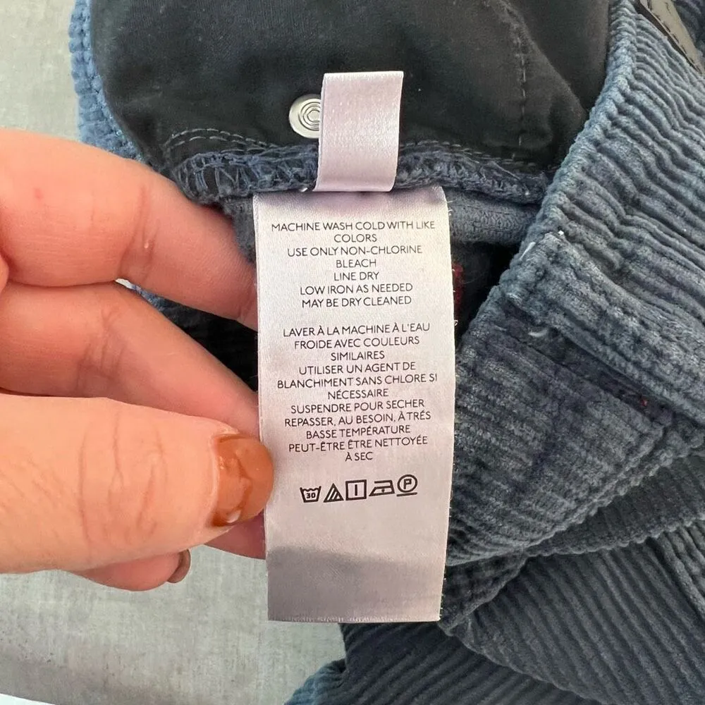 BDG Blue Corduroy 100% Cotton High Rise Mom Pants Size 25 - Image 8